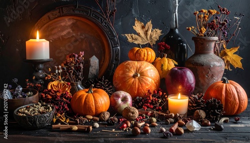 Autumn Harvest Still Life.