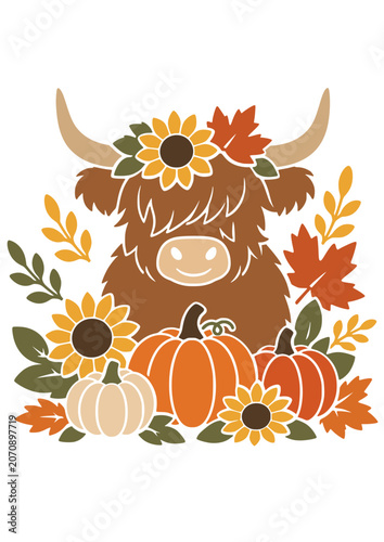 Thanksgiving SVG, Sunflower Pumpkin Wreath SVG, Fall Wreath SVG 