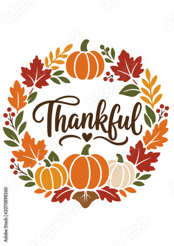 Thanksgiving SVG, Sunflower Pumpkin Wreath SVG, Fall Wreath SVG 