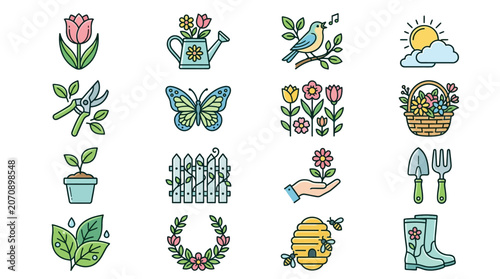 Elegant Hello Spring Seasonal Banner Design with Handcrafted Floral Arrangements Vibrant Wildflowers Greenery and Soft Pastel Color Palette Celebrating Nature Renewal and Fresh Beginnings fo