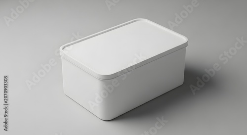 Blank butter tub mockup realistic packaging design visualization for branding and product presentation