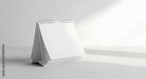 Blank desk calendar mockup professional white spiral bound calendar for branding design presentations