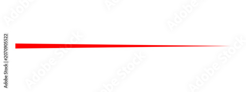 Schilderij op canvas A single long horizontal red line tapering to a thin point