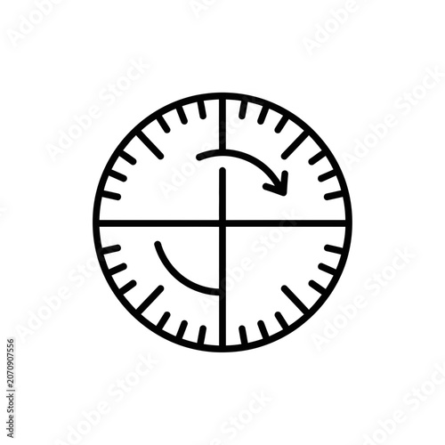 Quadro su tela Clockwise Rotation Icon