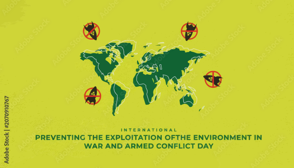 Fototapeta premium International day for preventing the exploitation of the environment in war