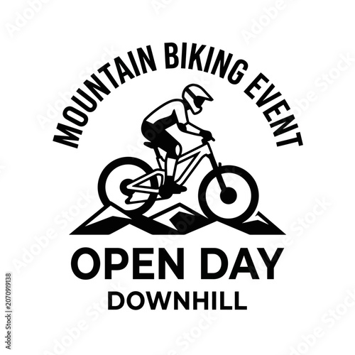 Mountain Biking Open Day Downhill Event Graphic For Active Sports Enthusiasts