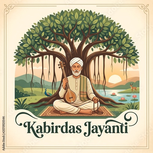 Kabirdas jayanti celebration under tree