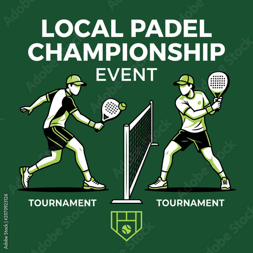 Local Padel Championship Event Tournament Graphics For Sports Marketing