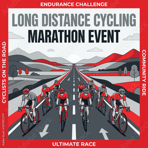 Long Distance Cycling Marathon Event For Endurance Challenges And Community Rides