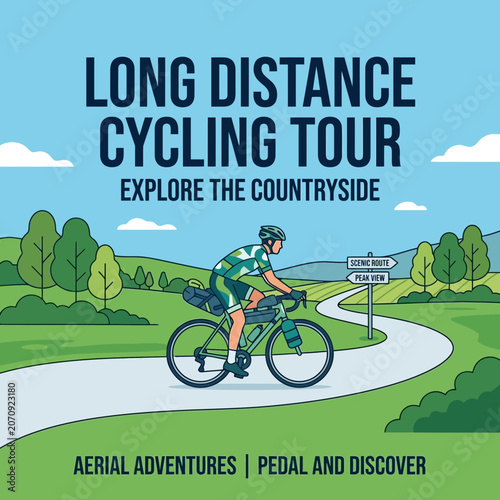 Long Distance Cycling Tour Adventure Explore The Countryside Scenic Route