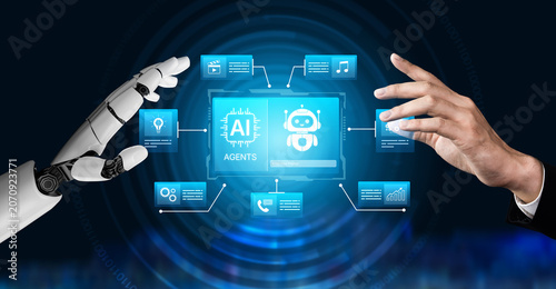 Fotografie AI agents orchestrate tasks across chat data, calls, and content