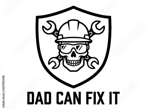 Foto Repair Dad Skull Shield