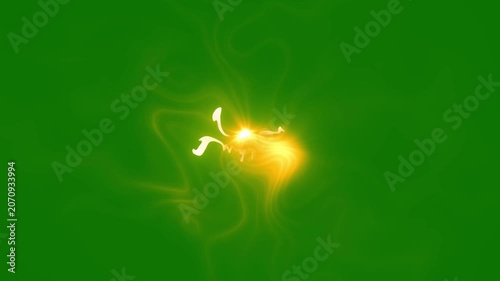 Animated golden thunder lightning bolt with explosive electric energy burst, flash fx sparks, glowing plasma arcs and powerful storm strike overlay on green screen background, 4k alpha video