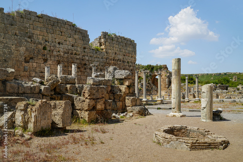 Ruins of the ancient city of Perge, Turkey	

