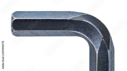 Konstfotografi Isolated metallic L-shaped hex key, a versatile industrial hand tool for various assembly tasks