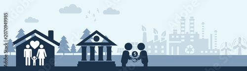 ESG concept for business and organization, Environment, Social, Governance and sustainability development concept. Infographic, Web Banner. Vector illustration