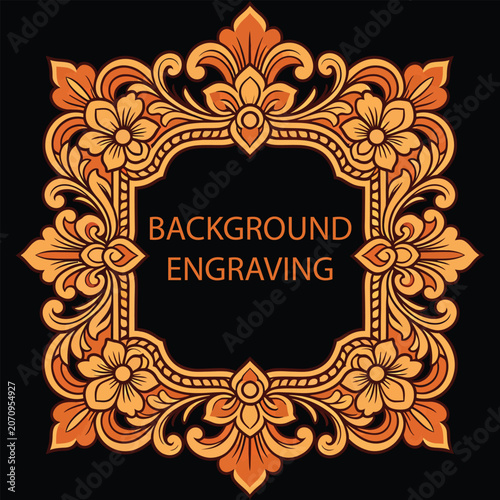 vintage Ornate Square Frame with Floral Motifs