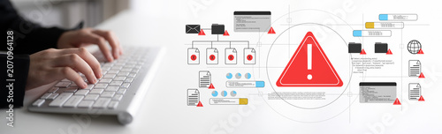 Photography Cybersecurity threat alert system detects potential intrusions, monitors abnormal activity, and enhances digital protection to prevent unauthorized access and data breaches