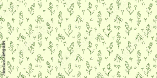 Bild auf Leinwand Hand-drawn vector seamless pattern