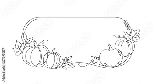 autumn harvest pumpkin frame
