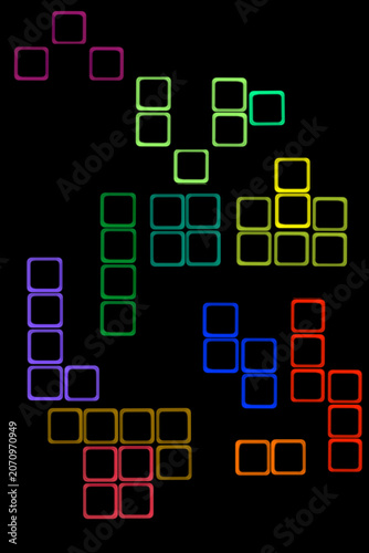abstract background with a brick game theme or a fun colorful block puzzle game