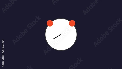 Minimalist animated clock and data grid ui motion for digital interface animation motion digital
