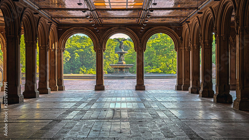 Принти на полотні Bethesda Terrace and Fountain