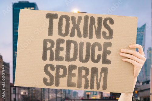 Obraz na płótnie "Toxins reduce sperm" Environmental pollutants lower sperm quality