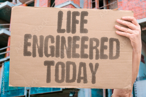 Tableau sur toile "Life engineered today" Modern biology manipulates vital processes