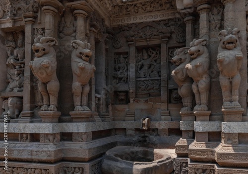 The Kailasanatha Temple in Kanchipuram, Tamil Nadu, South India is an ancient and one of the most impressive architectural monuments.
