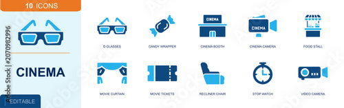 Fotografi Cinema icon set