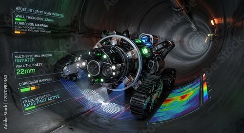 Magnetic Crawler Robot Performing Automated Inspection of Industrial Storage Tank