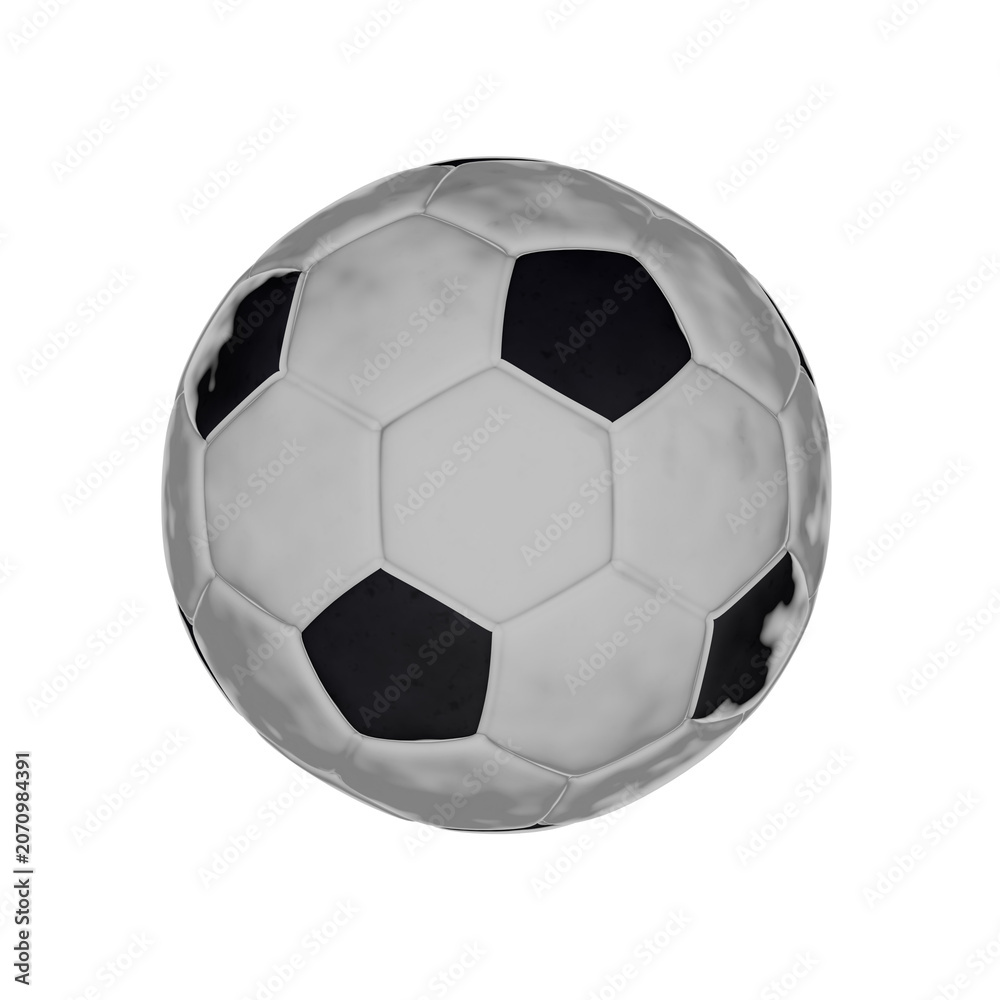 Fototapeta premium Soccer ball isolated 3D watercolor