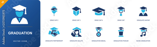Fotografía Graduation icon set