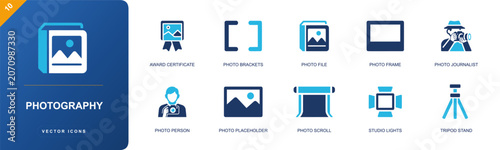 Tableau sur toile Photography icon set
