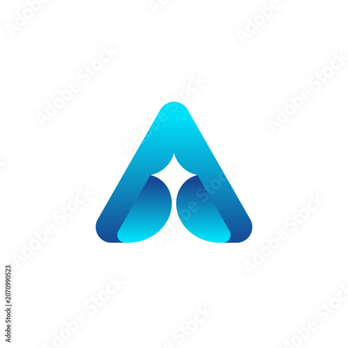 Letter A Logo with Polaris