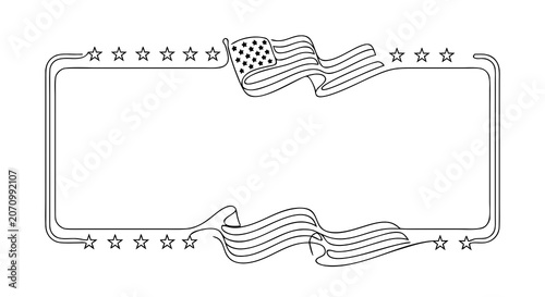 patriotic stripe frame