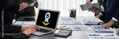 Obraz na plátne Online product certification, marking a key achievement