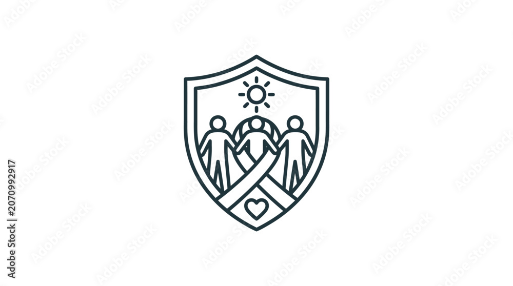 Fototapeta premium Community Protection Shield Icon