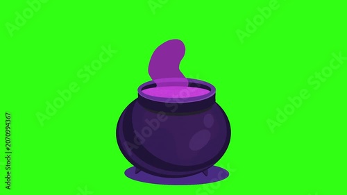Witch potion with smoke animation 