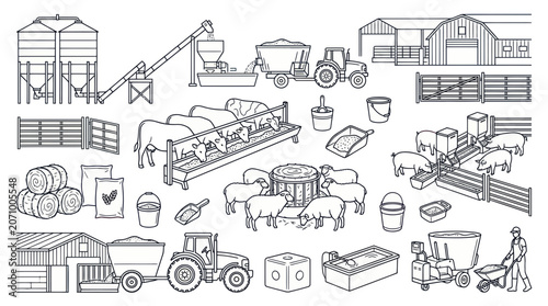 Agricultural equipment and livestock farm management collection