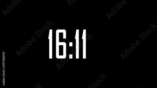 Number 2027 Countdown Animation White Text on Black Background
