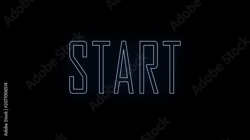 Blue Glowing Star Animation with Blinking Laser Glow Effect on Black Background

