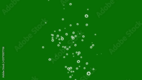 Rising bubbles on green screen background. rising underwater bubbles motion graphics, suited for subtle underwater effect, slow rising air bubbles, floating in 2d animated cartoon animation, 4k video
