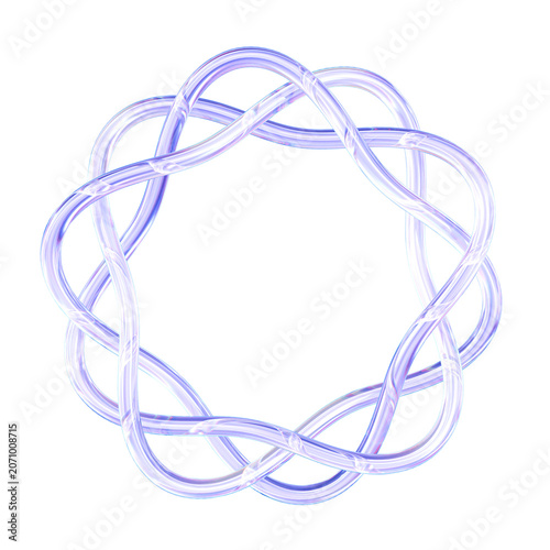 Fotografie Y2K Glass 3D Braided Knot Ring