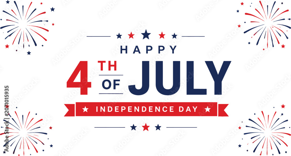 Obraz premium Happy 4th of july independence day celebration