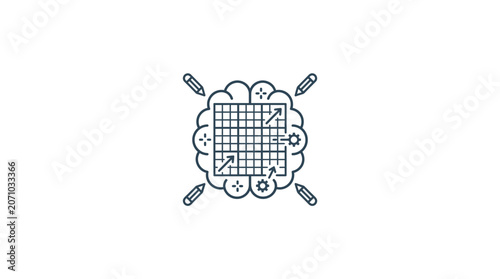 Creative Artificial Intelligence Brain Icon