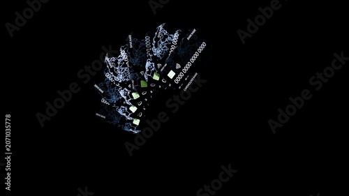 Animated Credit Card Loop on Black Background – 3D Finance Concept 4K