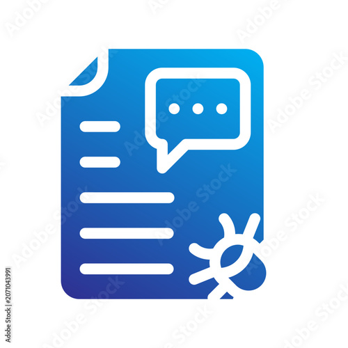 Εκτύπωση καμβά AI Prompt debugging gradient icon for identifying and fixing errors in complex c