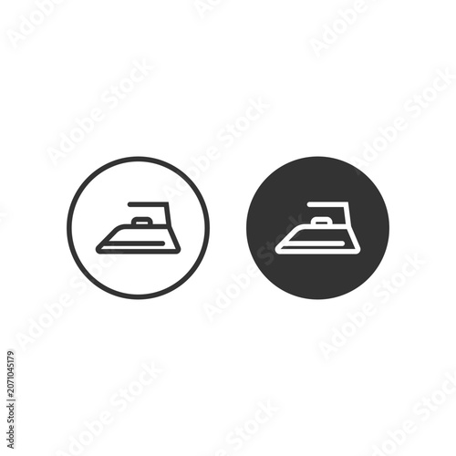 vector design of a modern iron outline icon